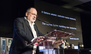 Paolo Marchi all'avvio di Identità Milano 2019 (foto Brambilla-Serrani)
