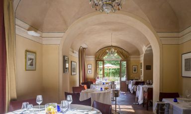 La sala di Villa Pignano, a Volterra (Pisa)
