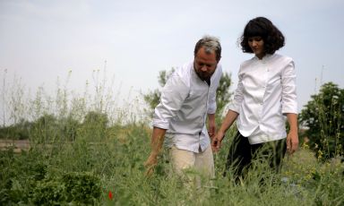 Francesco Brutto (Mogliano Veneto, Treviso, 1988) e Chiara Pavan (Verona, 1985), compagni nella vita e nel lavoro da Venissa a Mazzorbo (Venezia)
