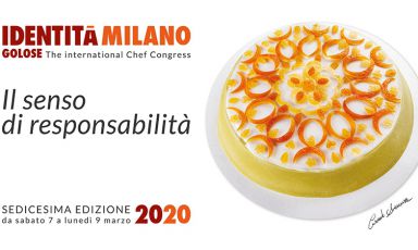 The poster of the 16th edition of the Identità Golose Congress: Corrado Assenza’s Cassata is the emblem-dish, photo by Brambilla - Serrani
