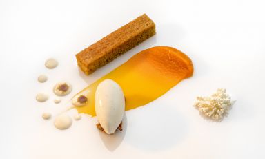 Kabocha, vaniglia, tartufo bianco: il piatto dell'autunno di Alberto Bai
