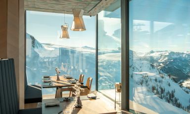 Particolare del ristorante&nbsp;AlpiNN by Norbert Niederkofler a Plan de Corones, Kronplatz (Bolzano)
