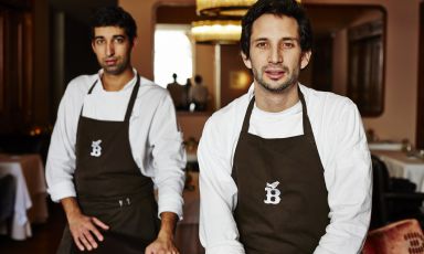 A close up of José Avillez, chef at Belcanto, 2 Michelin stars, and of 19 more restaurants in Lisbon, Oporto and Dubai. Behind him, his right arm David Jesus. Avillez will speak at Identità Milano on Sunday 24th March at 10.45 (photo Paulo Barata)
