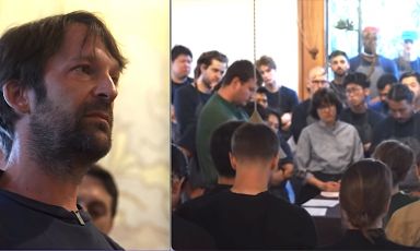 Screenshot dall'annuncio ufficiale&nbsp;di dimissioni di Ren&eacute;&nbsp;Redzepi nel giorno inaugurale del pop-up di Los Angeles
