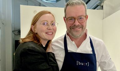 Carlotta Perilli ed Eugenio Boer, coppia nella vita e nel lavoro, al ristorante Bu:r di Milano
