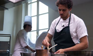 Rodolfo Guzman, chef at restaurant Boragò in Santiago del Chile, who was at Alma, in Colorno (Parma) last month
