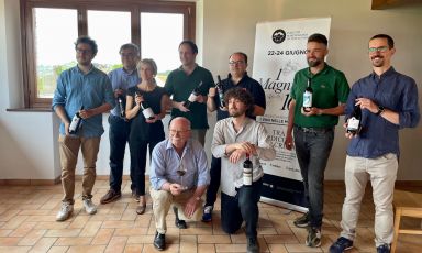 Produttori di Lacrima di Morro d'Alba all'evento organizzato da Istituto marchigiano tutela vini a Recanati (Macerata)
