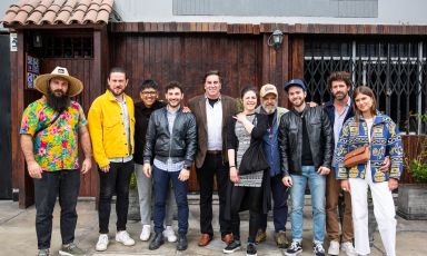 Bartender italiani in visita in peru: da sin istra a destra, Benjamin Cavagna, Riccardo Rossi, Ivan Castillo, Leo Sculli, Raimonda Basso, Simone Onorati, Matteo di Ienno
