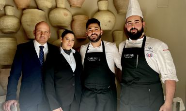 Flavio Contino, Alida Lauricella, Alen Mangione e Raffaele Tuttolomondo di Carusu Restaurant, Agrigento
