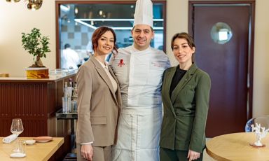 Deborah, Domenico Di Tondo e Anna De Cillis del ristorante Terradimare di Trani

