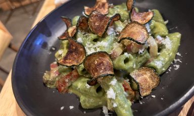 Rigatoni alla Nerano, un piatto del ristorante Boia De, cucina italiana libera a Miami, una stella Michelin (foto Zanatta)
