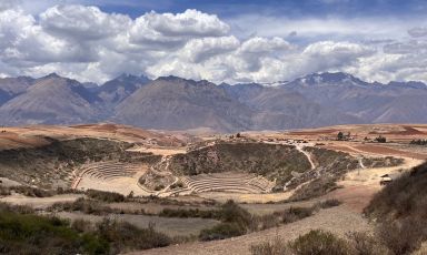 The circular terraces of the archaeological centre of Moray, home to Mater Iniciativa and Mil Centro, two projects by Virgilio and Malena Martinez and Pia Leon, already known for restaurant Central in Lima, 2nd in the 2022 World's 50 Best and 1st in the LatAm 50Best (photos by Zanatta)
