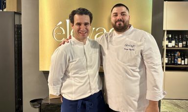 Luca Fracassi e Vincenzo Cozzolino, autori di una cena a 4 mani nel ristorante Elevage a Trentola Ducenta (Caserta)
