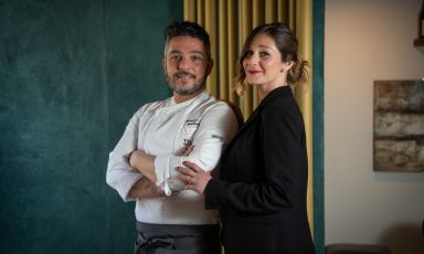 Salvatore Avallone e Federica Gatto, rispettivamente chef e maître-sommelie di Cetaria a Baronissi (Salerno)
