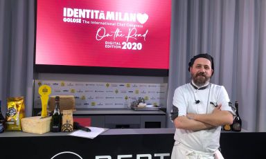 Michele Valotti, chef patron della Trattoria La Madia di Brione (Brescia), protagonista della lezione "Il futuro della trattoria" a Identità On the Road  che troveremo integralmente online a partire dal 16 novembre prossimo (per iscriversi, clicca qui)
