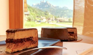La torta Incontro di Davide Lucian della Pasticceria Lucian di Mezzano, Trento
