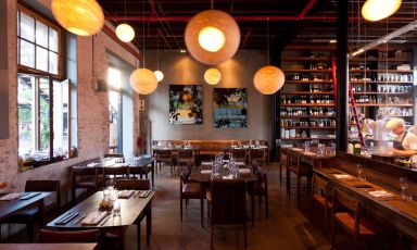 La sala del Test Kitchen di Città del Capo, +27.(0)21.4472337, la nuova insegna di Luke Dale Roberts, volto celebre tra i cuochi sudafricani