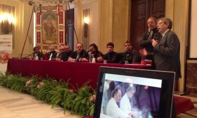 I relatori della conferenza stampa di presentazion