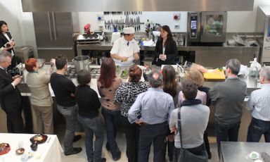 In the centre, Akira Oshima, Japanese master of Kaiseki Ryori, a noble gastronomic tradition in his country. The Land of the Rising Sun, since a few months ago part of the World&rsquo;s Heritage list according to Unesco, is the protagonist of a series of important events in Milan. There&rsquo;s also a Food Point, in Corso Garibaldi 117, in Milan, open until Saturday March16th