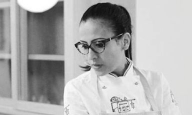 A close up of Colombian chef Maria De La Paz. At 18 she won the competition for best young chef in her country, then she moved to Italy in 1999, to work at Casa Vissani in Baschi (Terni). After a long series of experiences in Europe, today she runs a kitchen staff made entirely of women at restaurant La Locanda in Montecchio (Terni), +39.0744.951017