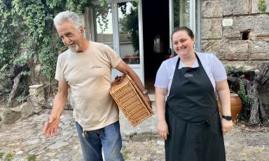 Roberto e Caterina Ceraudo, patron e chef, padre e figlia, azienda agricola Ceraudo, frazione Dattilo, Strongoli (Crotone)
