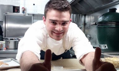 Young Albanian chef Bleri Dervishi is about to open his restaurant in Tirana, after he learnt to cook in Italy (photo by kind concession of Clara Mennella)
