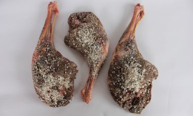 Venison fenalår, a Norwegian "ham" usually made with lamb. Here are the instructions to make it yourself at home