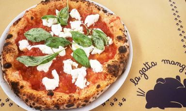 Una delle Margherite de La Gatta Mangiona, l'ormai storica pizzeria di Giancarlo Casa a Roma
