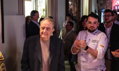 Il lunghissimo applauso che ha accolto Aimo Moroni a Foodexp, Lecce, mercoledì 17 aprile 2019
