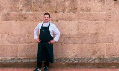Salvatore Camedda, ottimo chef al suo Somu di Oristano, in pieno centro cittadino
