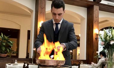 Roberto Pennacchiotti, maître romano di Sabatini a Firenze, ristorante con due stelle Michelin nel 1962. Dopo un lungo anonimato, un anno fa ha cambiato proprietà. Ora è in mano all'albanese Julian Golemi (foto di Chiara Aiazzi)
