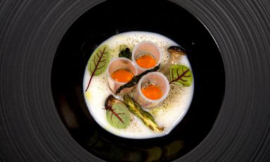 A me non piace il sushi, uno dei due piatti coi quali Antonio Cuomo ha vinto The Vegetarian Chance 2018 (le foto sono di Vittorio Giannella)

