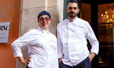 Adriano Magnoli&nbsp;con la pastry chef e compagna Antonella Mascolo
