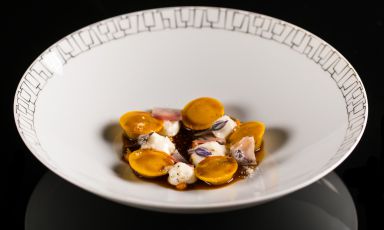 Raviolini di quaglia alla carbonara: il piatto dell'inverno di Francesco Apreda&nbsp;(tutte le foto sono di Alberto Blasetti)
