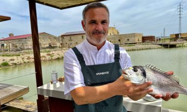 &Aacute;ngel Le&oacute;n, chef e patron del ristorante andaluso, a circa dieci chilometri a nord di Cadice

