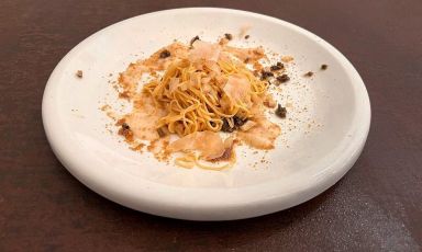 Aià senz'aglio è il Piatto dell'inverno di Anna Ghisolfi, chef dell'omonimo ristorante a Tortona (Alessandria)
