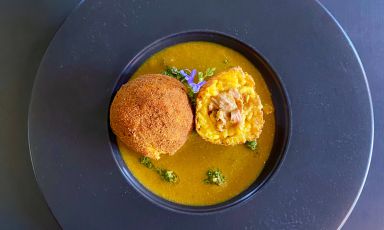 Arancini di Risotto alla milanese con ossobuco in gremolata di Cesare Battisti
