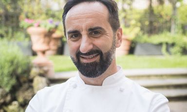 Vito Mollica, executive chef del ristorante Atto, una stella Michelin presso l'hotel 5 stelle, Palazzo Portinari Salviati a Firenze
