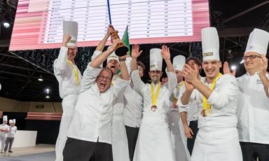 La squadra in festa per il terzo posto al Bocuse d'Or
