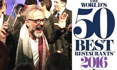 Viaggio indietro nel tempo per Massimo Bottura, dal 19 giugno di quest'anno, vincitore a Bilbao in Spagna, al 13 giugno di due anni fa, primo nell'edizione 2016 dei World's 50 Best Restaurant a New York

