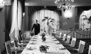 Mattia Cicognani con Roberto Scarpelli, executive chef del Palace Hotel di Milano Marittima
