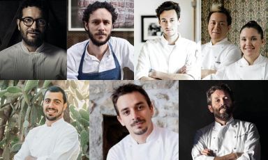 All the protagonists of Identità di Pasta 2023, the day scheduled on Sunday 29th January in Sala Blu 2 at MiCo Milano Fiera in Via Gattamelata 1, Milan. Left to right, clockwise, Giuseppe Iannotti, Marco Ambrosino, Michele Lazzarini, Takahiko Kondo and Karime Lopez, Cristiano Tomei, Gianluca Gorini and Dario Pandolfo. TO REGISTER CLICK HERE
