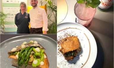 Secondo appuntamento della rassegna I Maestri della Pizza,  presentata a Identità Golose Milano da S.Pellegrino e Acqua Panna. Nella foto Luca Pezzetta e Giulia Castellucci. Non dimenticate che ci attendono altre 6 serate tra cultura della pizza e cocktail d'autore. I prossimi appuntamenti saranno il 25 maggio con Ciro Salvo (50Kalò - Napoli) e con il bartender Lucio D’Orsi  (Dry Martini del Majestic Palace Hotel - Sorrento) e il 23 giugno con Denis Lovatel (Pizzeria da Ezio - Alano di Piave) e con Mattia Pastori barman pluripremiato e fondatore di Nonsolococktails. Per prenotazioni qui
