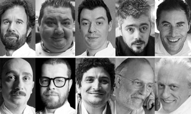 I volti dei 10 relatori dell'ottava edizione di Identità di Pasta, in Sala Blu 1 domenica 5 marzo, dalla mattina alla sera. Da sinistra, in senso orario: Carlo Cracco, Massimo Mantarro, Luca Fantin, Matteo Baronetto, Ernesto Iaccarino, Anthony Genovese, Eugenio Boer, Mauro Colagreco, Luciano Zazzeri e Davide Scabin (collage di Manuel Crippa)
