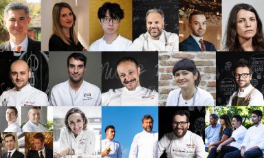 All the Giovani Stelle, the young star awards given by the 2020 Guida ai Ristoranti di Identità Golose, presented yesterday at Terrazza Gallia in Milan
