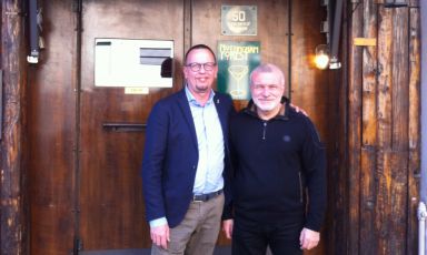 Dario Comini, a destra, con Fabio Amodeo
