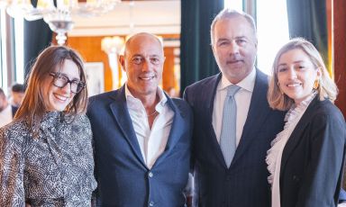 Una questione di famiglia: da sinistra, Alice Battistel, Guido Damilano, Paolo Damilano e Chiara Damilano
