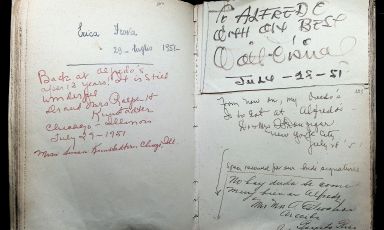 In alto a destra, la dedica di Walt Disney ad Alfredo alla Scrofa. Fa parte dell&rsquo;archivio storico del mitico&nbsp;ristorante romano, ora divenuto Patrimonio Nazionale
