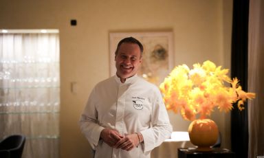 Luca Marchini, chef e patron del ristorante L'Erba del Re, una stella Michelin a Modena
