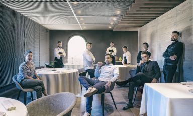 Lo staff del Vitique, nuovo ristorante gastronomico a Greve in Chianti (Firenze)
